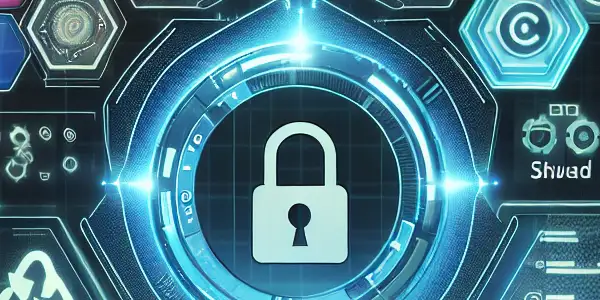 A futuristic online platform showcasing diverse adult content with symbols of privacy protection and user feedback indicators.